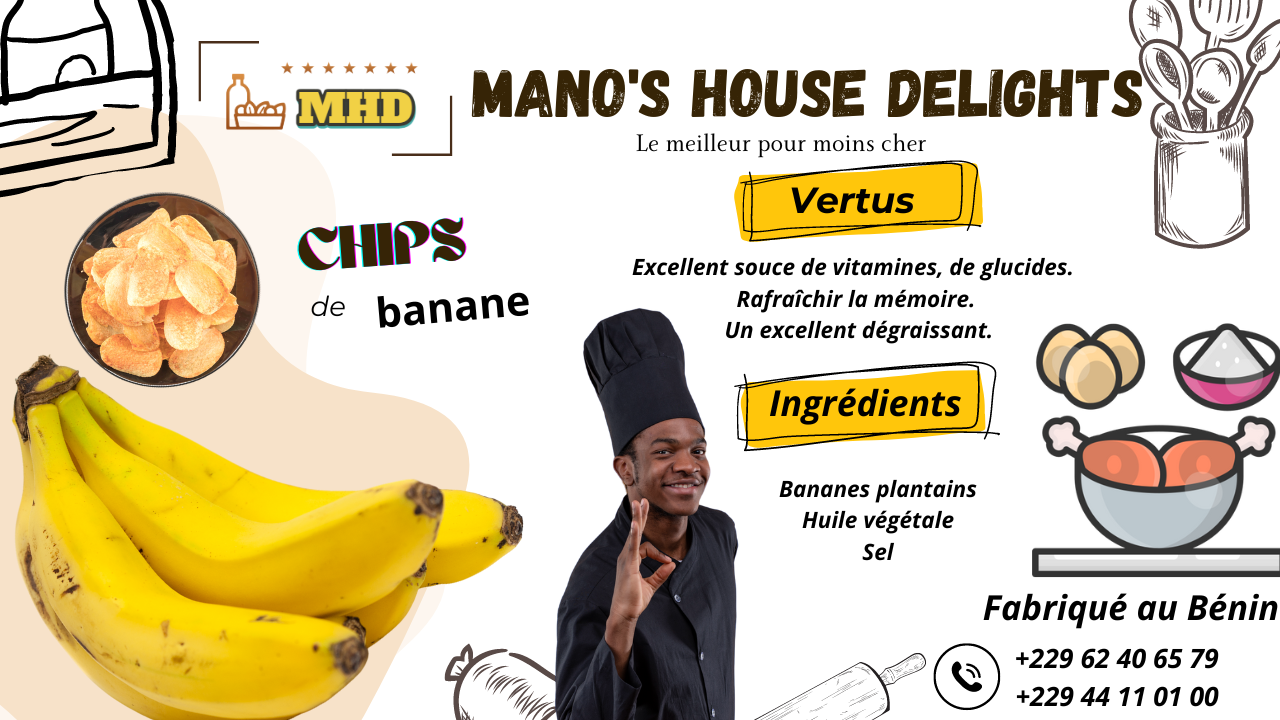 Etiquette pour chips de banane