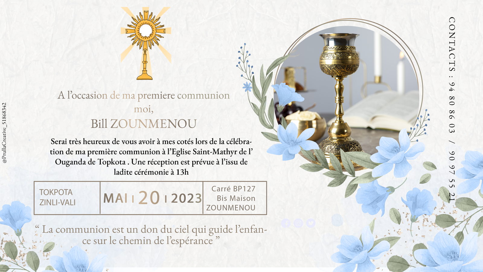 Invitation à la communion d'un client